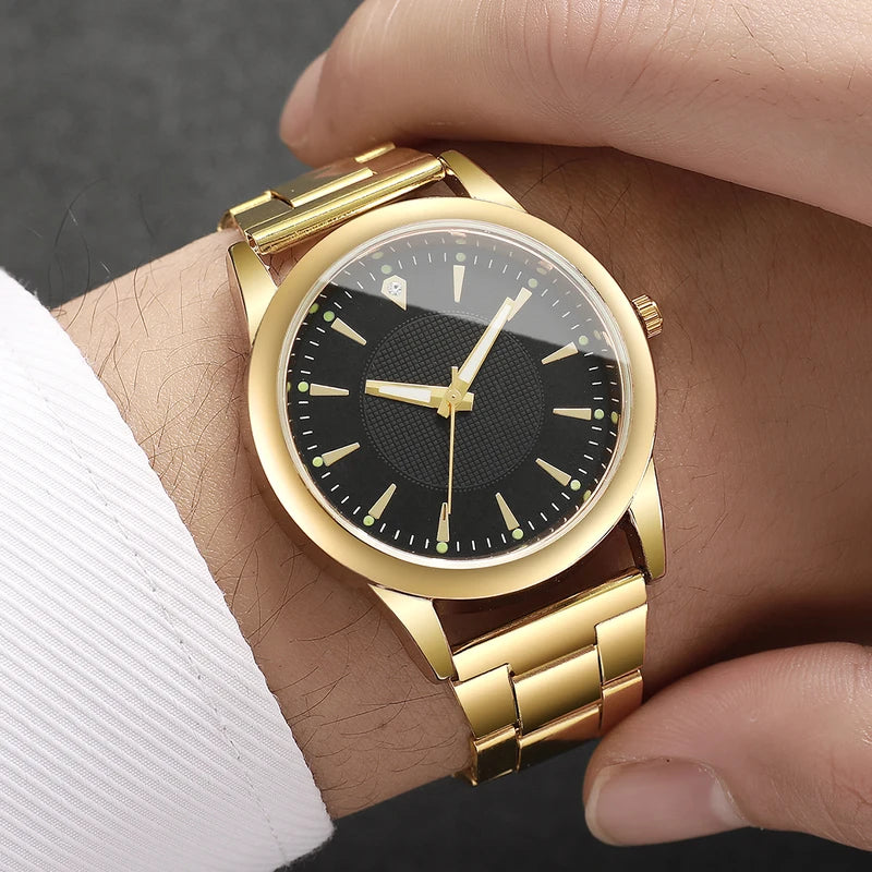 2PCS Men's and Women's Fashion Analog Quartz Watches - Business Casual