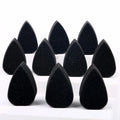 10Pcs Black Petal Face Painting Sponges - Water Drop Semi-Circular Foam for Makeup & Body Art