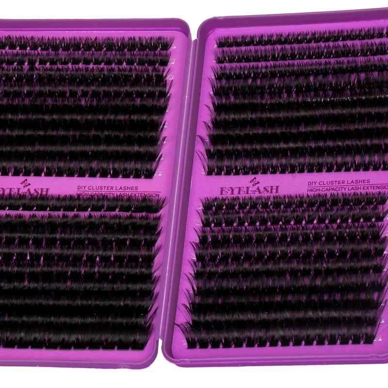 DIY Eyelash Clusters Kit with Bond & Seal - 9-16mm Wispy Natural Lash Extensions
