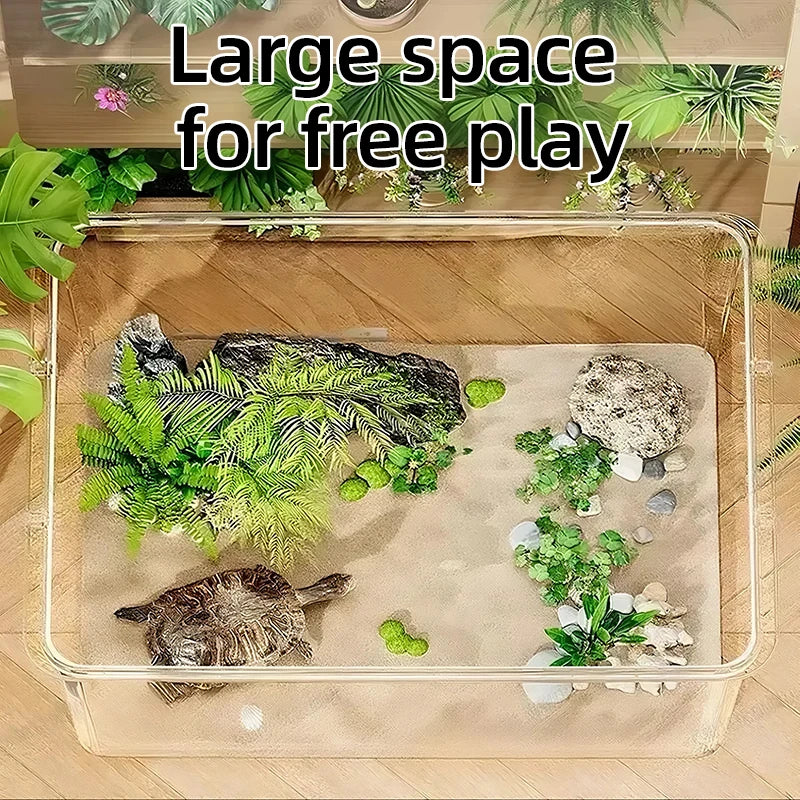 Clear Desktop Fish Tank for Office & Home Decor - Rectangular Bare Aquarium