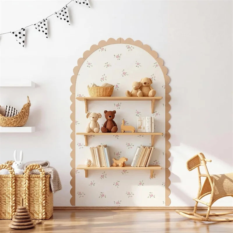 Wood Wall Arch Decor DIY Unfinished Rustic Frame for Nursery Kids Room