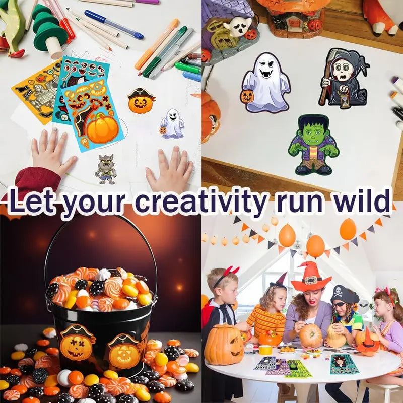Halloween Character Sticker Sheets for Decorations Party Favors Crafts 8-40 Sheets