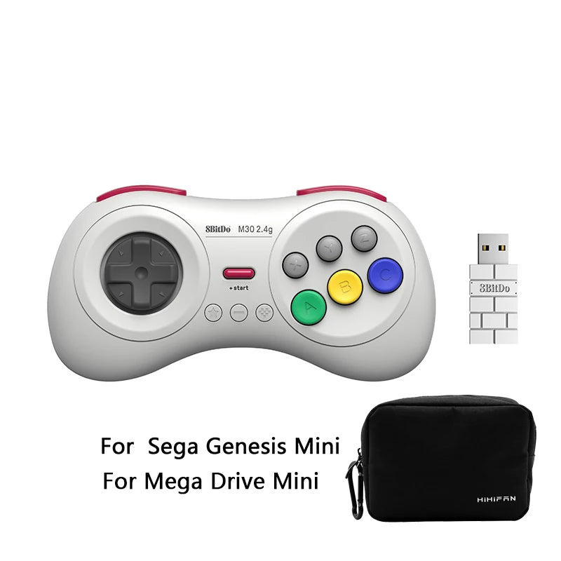 Wireless Game Controller for Sega Genesis Mini Mega Drive Mini - 8BitDo M30 2.4G