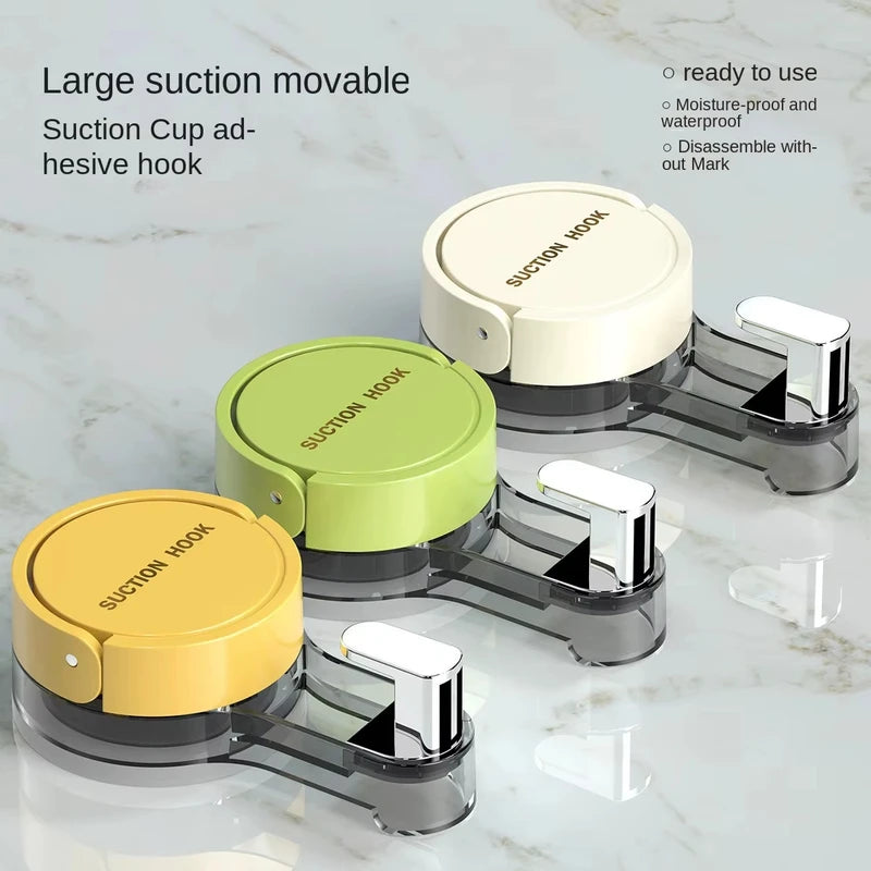 Strong Vacuum Suction Hooks No-Drill Adhesive for Home Bathroom Kitchen Door