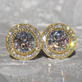 Small Round Stud Earrings for Women with Cubic Zirconia - Versatile Fashion Jewelry