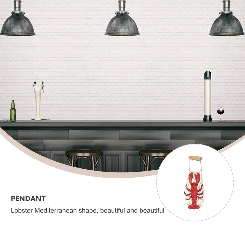 Lobster Wall Decoration Resin Craft Hanging Decor for Home & Garden