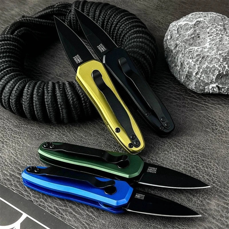 Mini Folding Camping Knife with 8Cr13MoV Blade & Aluminum Handle - Portable Outdoor EDC Tool
