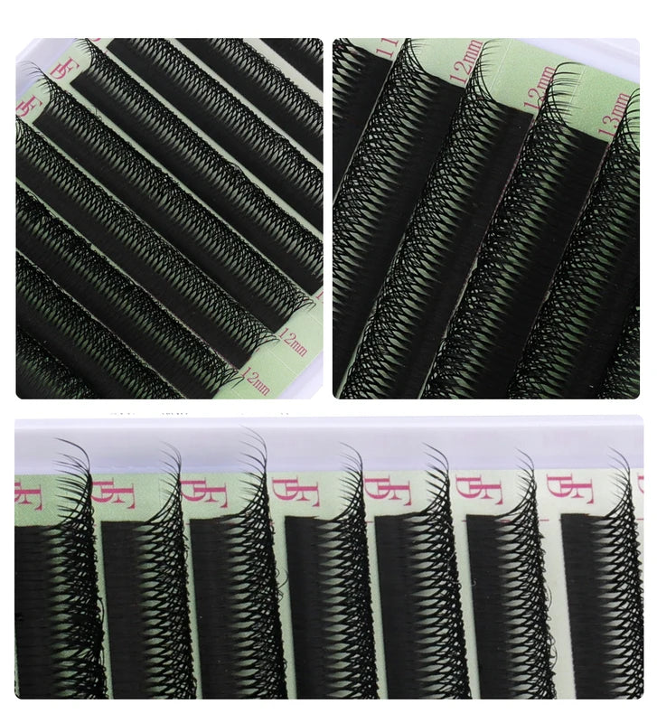 False Eyelash Extensions 8D W-Shaped Fans Soft Volume 0.07mm Mixed Lengths
