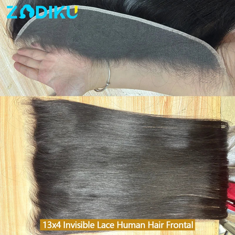 Brazilian Human Hair Lace Closure Frontal 13x4 13x6 HD Transparent Lace