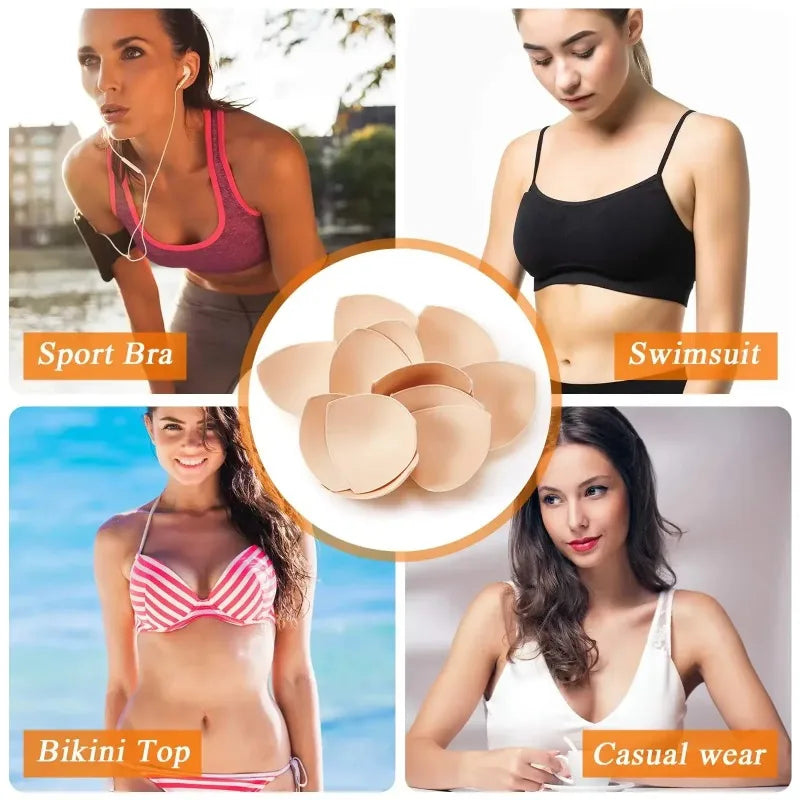 2/20PCS Triangle Silicone Push Up Bra Pads for Women - Invisible Chest Enhancers