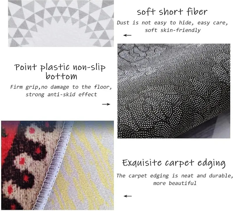 Luxury Round Carpet Bedside Rug for Living Room Bedroom Home Decor