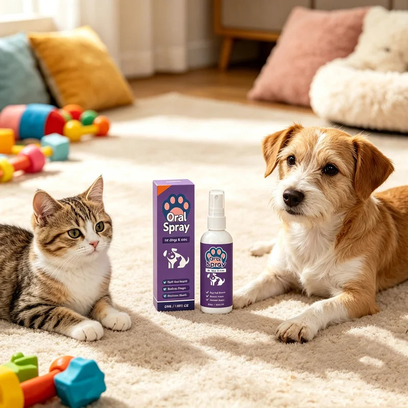 Pet Breath Freshener Spray - Oral Care for Puppies & Kittens, 50ml