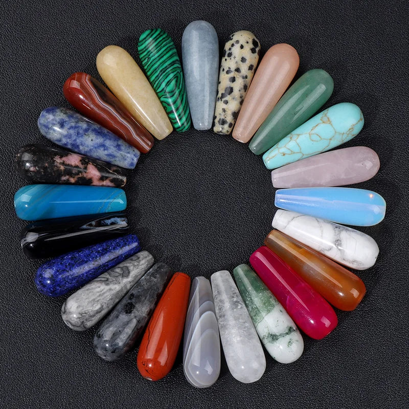 Natural TearDrop Chalcedony Beads Water Drop Jasper Beads for DIY Jewelry Making - Wholesale