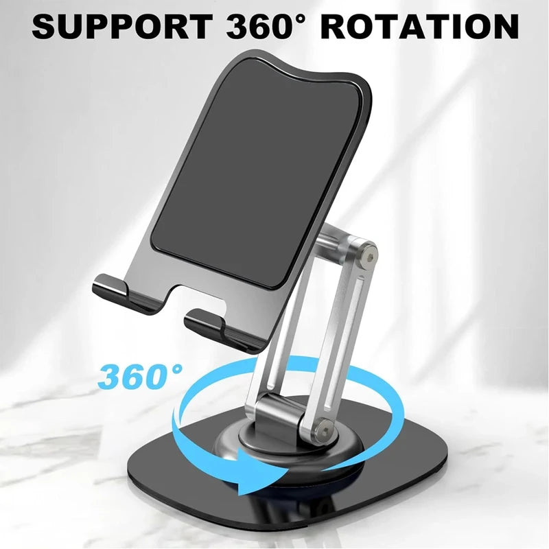 Adjustable Tablet and Phone Stand - 360° Rotatable Portable Desktop Holder