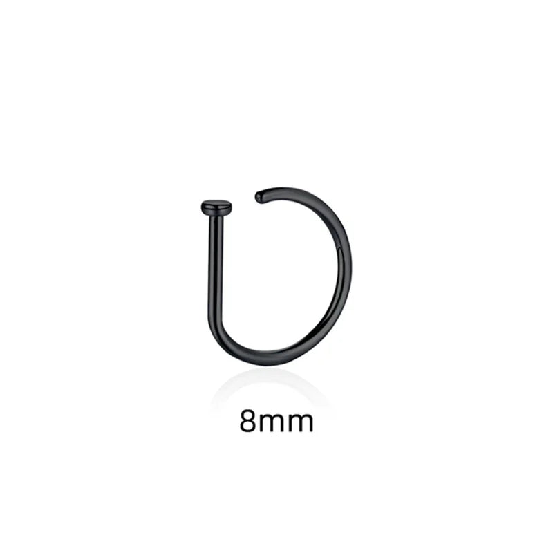 Unisex Fake Nose Ring Earrings Non Piercing Clip Body Jewelry Stainless Steel