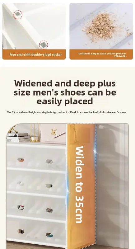 Multi-layer Door-mounted Shoe Hat Rack - 4 Layers, Household Storage Solution