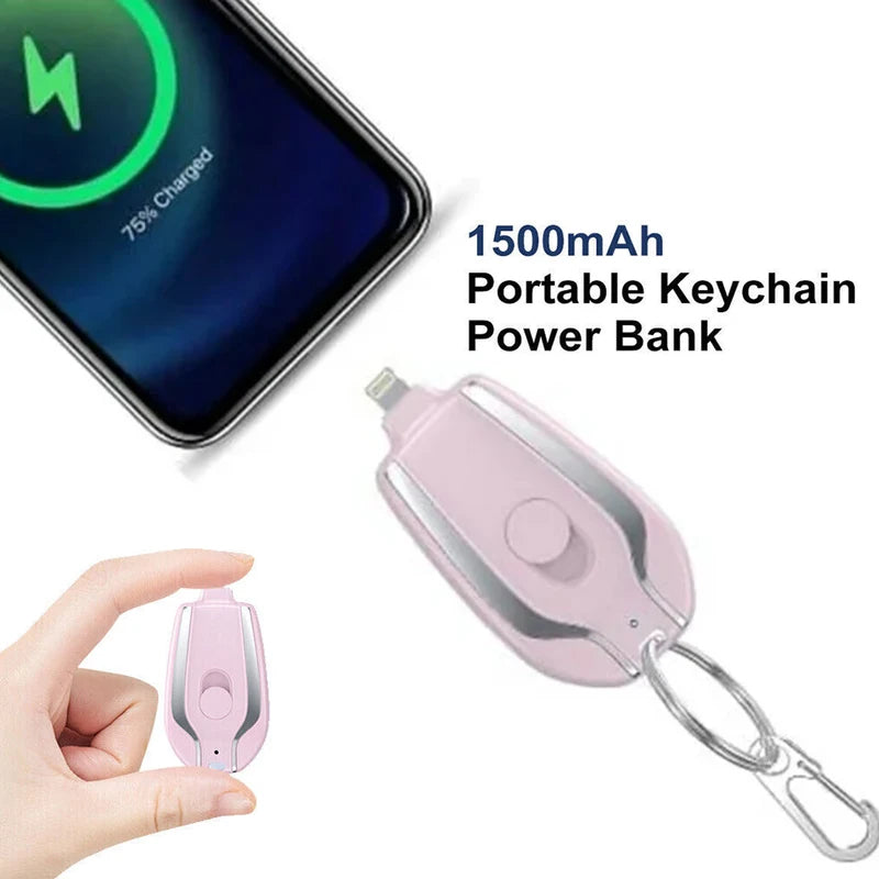 Mini Power Bank 1500mAh Portable Rechargeable LED External Battery for Emergency Use