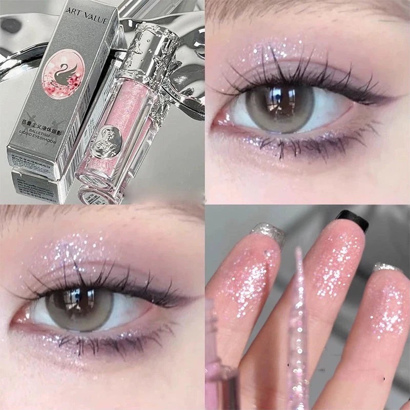 Glitter Liquid Eyeshadow Pearlescent Sparkling High Gloss Eye Makeup - LookBeauty