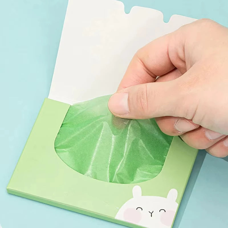 Facial Oil Absorbing Paper Sheets 100pcs Face Oil Control Blotting Sheets Skin Care