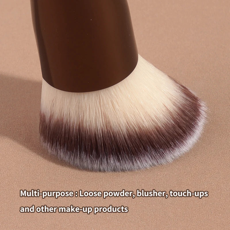 Double-Ended Foundation & Concealer Makeup Brush - Soft Synthetic Bristles