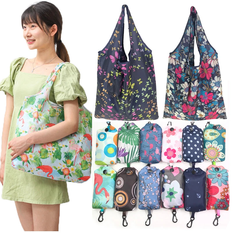 Large Reusable Waterproof Shopping Bag Eco Tote for Grocery Beach & Storage