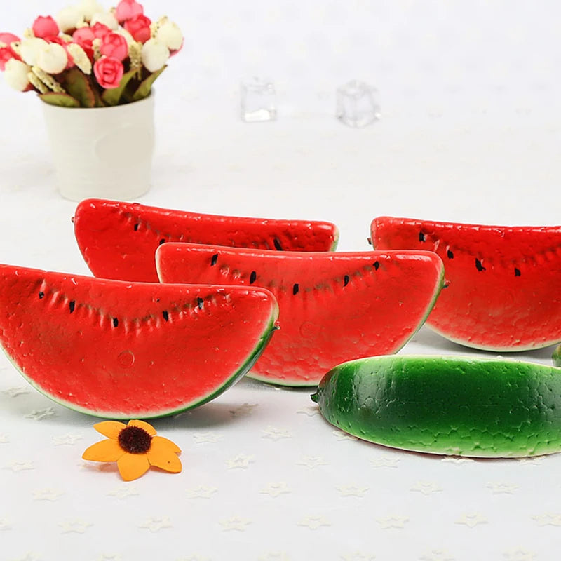 Artificial Watermelon Slices 4 Pack - Realistic Food Photography Props