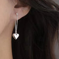Women's Heart Pendant Earrings with Peach Charm - Suitable for Everyday and Vacation Wear