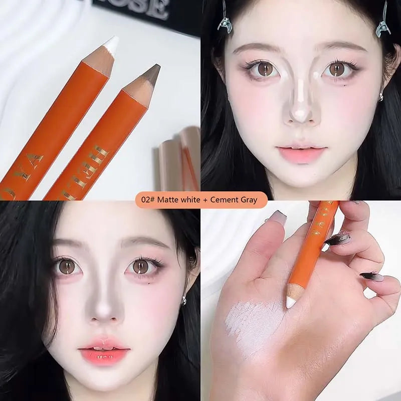 Double-Ended Contouring Shading Pen for Face Highlight & Nose Shadow - Natural Finish