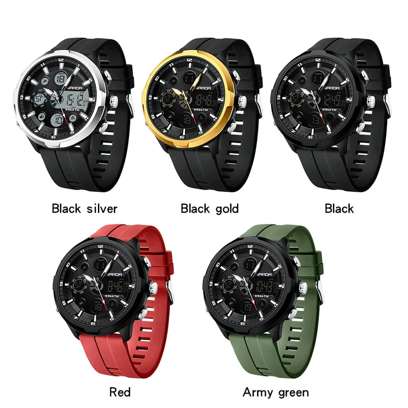 Men's Military Digital Sports Watch 50m Waterproof Quartz LED Wristwatch