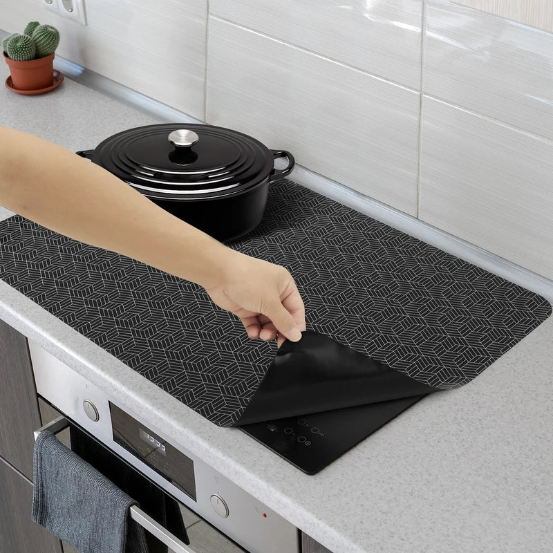 Induction Cooktop Protector Mat Silicone Anti-Scratch Non-Slip Kitchen Cover - 20.5x30.8 inches