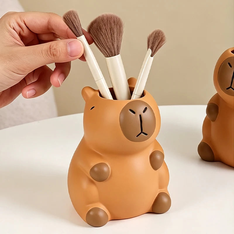 Multifunctional Cartoon Animal Pen Holder Storage Organizer for Desk and Vanity