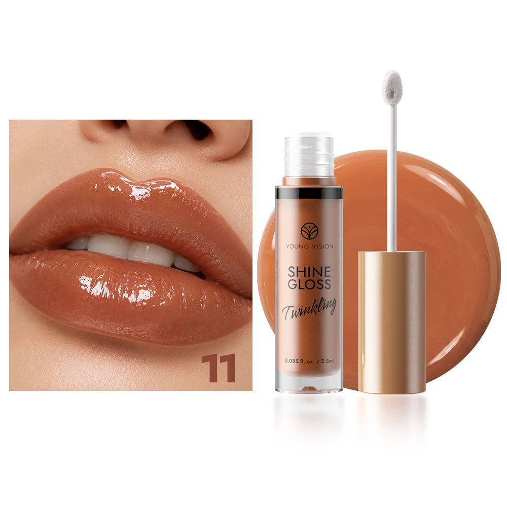 Watery Glossy Lip Gloss Set - Color Burst Lip Nectar & Glitter Shine