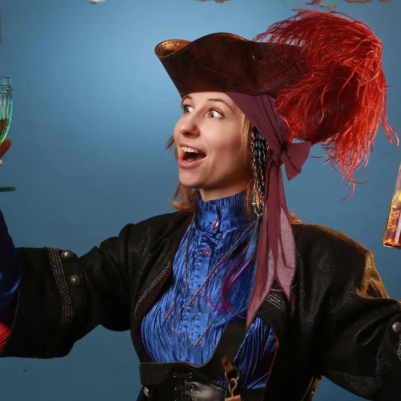 Pirate Costume Turban Set for Halloween Party Cosplay - 2 Pieces