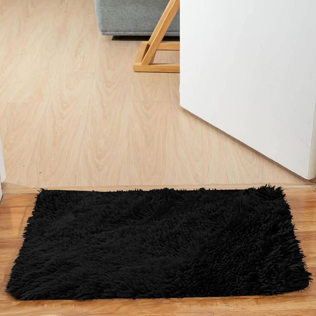 Modern Wind Silk Wool Rug - Fluffy, Durable, Machine Washable Bedroom and Living Room Floor Mat