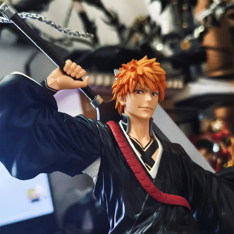 Anime Bleach Action Figures - Kuchiki Byakuya & Kurosaki Ichigo PVC Model Set