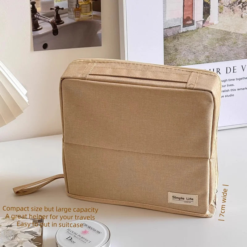 Large Capacity Women's Travel Cosmetic Bag Organizer Makeup Brush Holder Toiletry Wash Bag