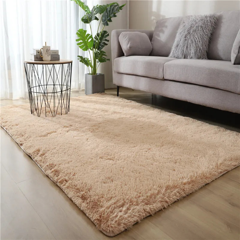 Fluffy White Carpet for Living Room Bedroom & Kids Room Non-Slip Large Rug
