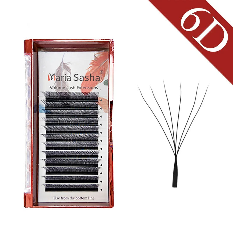 Premade Volume Eyelash Extensions 12 Rows Soft Natural Curl Lashes Wholesale