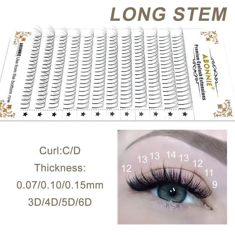 Premade Fan Lash Extensions - Volume Fans for Eyelash Extensions Professional 3D-6D