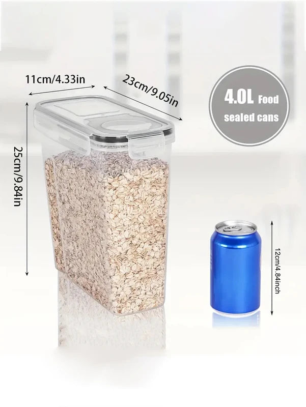 Large Airtight Food Storage Containers Set - 4 Pieces for Kitchen Pantry Organization