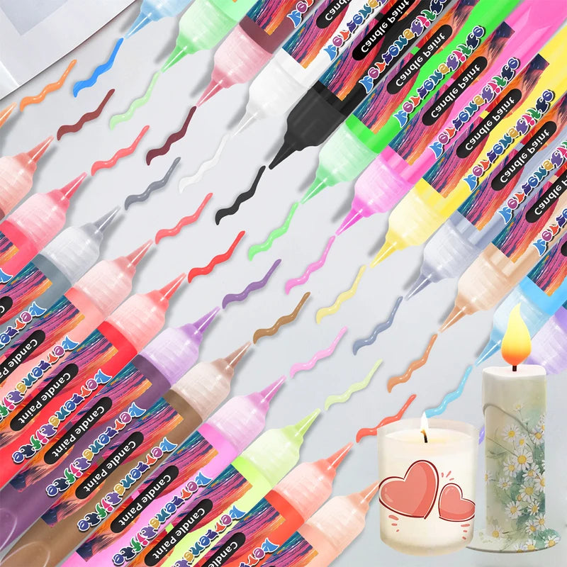 24 Colors Candle Paints Highlighter Set for DIY Crafts & Art Projects