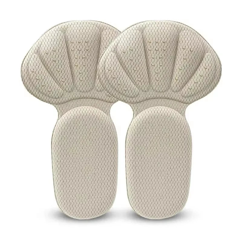 2-in-1 Heel Insole with Heel Protector for Shoes Too Big, Soft Mesh, Anti-Slip