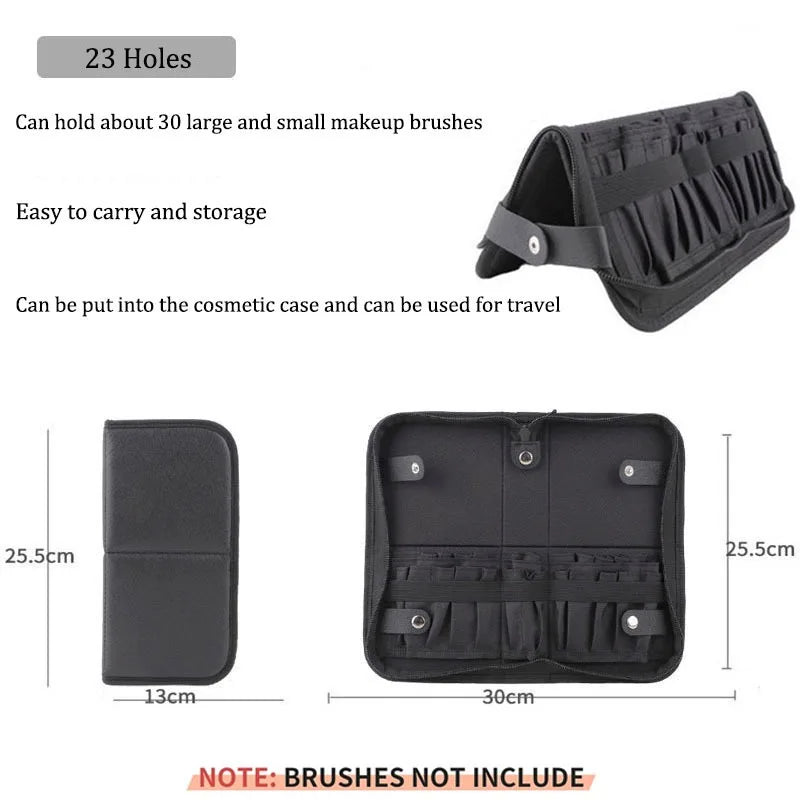 Multifunctional Makeup Brush Storage Bag Waterproof Cosmetic Organizer Travel Case