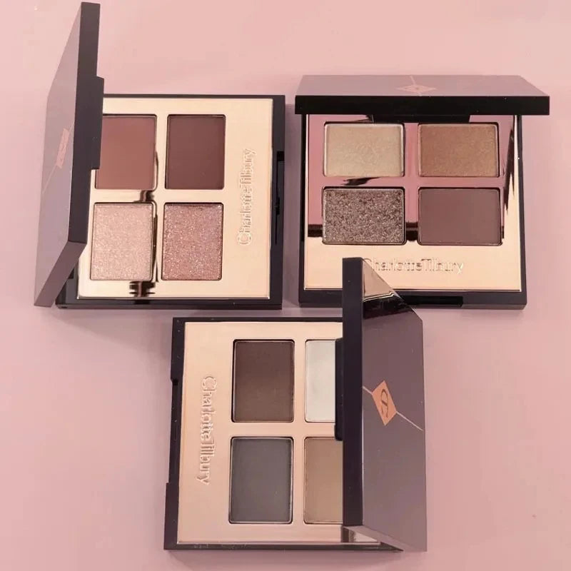 Eye Shadow Palette 4-in-1 Nude Pink Eyeshadow Makeup Kit - Long-Lasting Matte & Shimmer