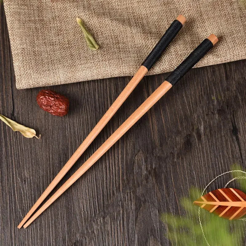 Handmade Japanese Natural Chestnut Wood Sushi Chopsticks Set - Gift Ready