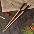 Handmade Japanese Natural Chestnut Wood Sushi Chopsticks Set - Gift Ready