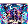 Diamond Painting Kit Halloween Skeleton Theme Full Diamond Art with Frame-Free Design