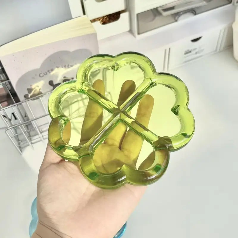 Cute Japanese Storage Box with Four-Leaf Clover Design - Lucky Ins Decor