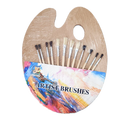 Wooden Paint Brush Set for Oil Watercolor & Acrylic Art Supplies - 13 Pieces