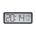 Digital Wall Clock LCD Screen Time Temperature Humidity Battery Powered